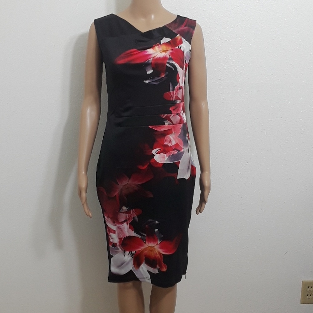 new red and black dress